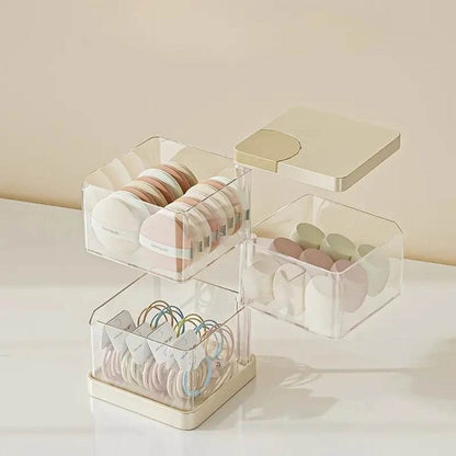 360° Rotating Makeup Organizer, Dustproof Storage - Loft&Timber