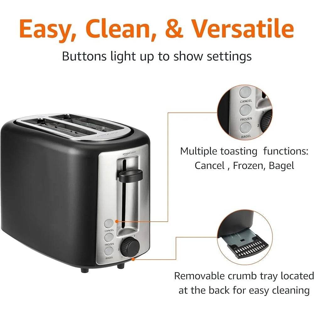 2 Slice Toaster with 6 Settings