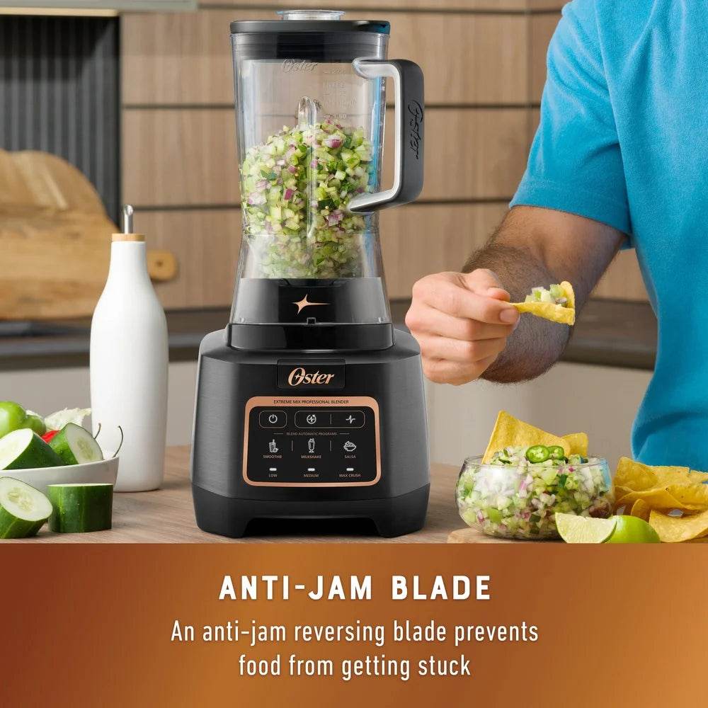 1500W High Speed Countertop Blender 64oz with 10-Point Anti-Jam Blade
