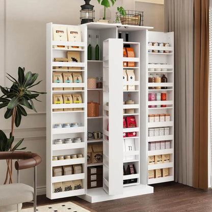 Kitchen Pantry Storage Cabinet with Doors and Shelves 19 - Loft&Timber