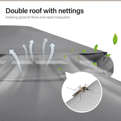 LAUSAINT HOME Outdoor Patio Gazebo 10'x13' with Expansion Bolts - Loft&Timber