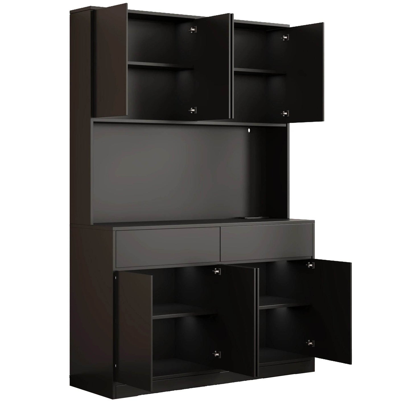 71'' Tall Kitchen Pantry with LED Lights - Loft&Timber