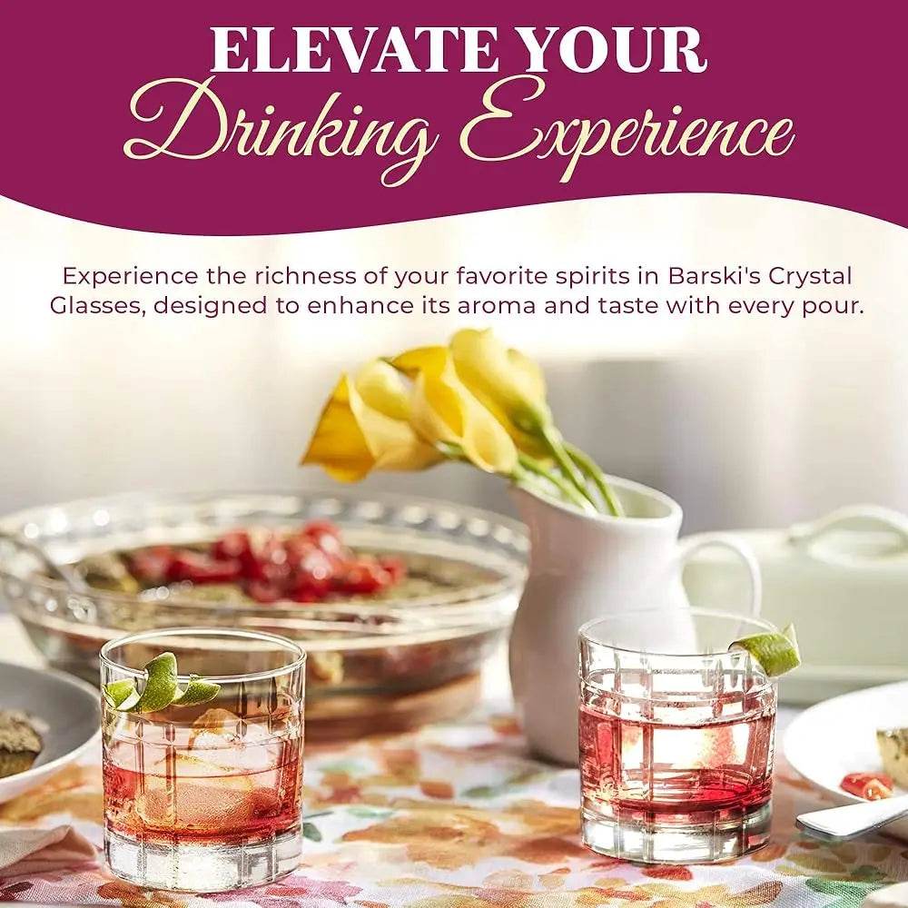 Whiskey Glasses - Double Old Fashioned Rocks Glass - Set Of 4 Lowball - Loft&Timber