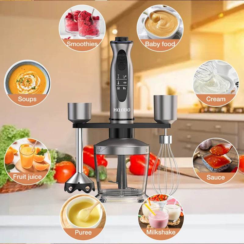 7 in 1 Immersion Hand Blender, Powerful 12 Speeds