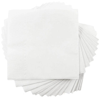 Disposable 2-Ply Medium Lunch Napkins Silver 6.5in x 6.5in 200 Pack - Loft&Timber