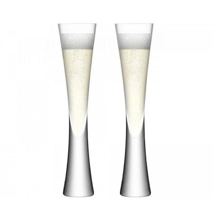 Champagne Glasses Glitter Flutes Clear Cups - Loft&Timber