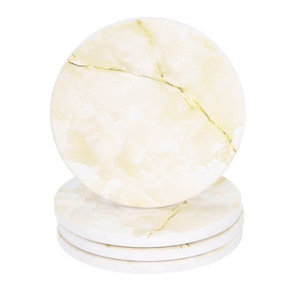 4Pcs Absorbent Coasters Green Marble - Loft&Timber
