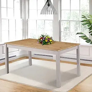 Dining Table Solid Wood 59.06" W, 29.53" D, 29" - Loft&Timber