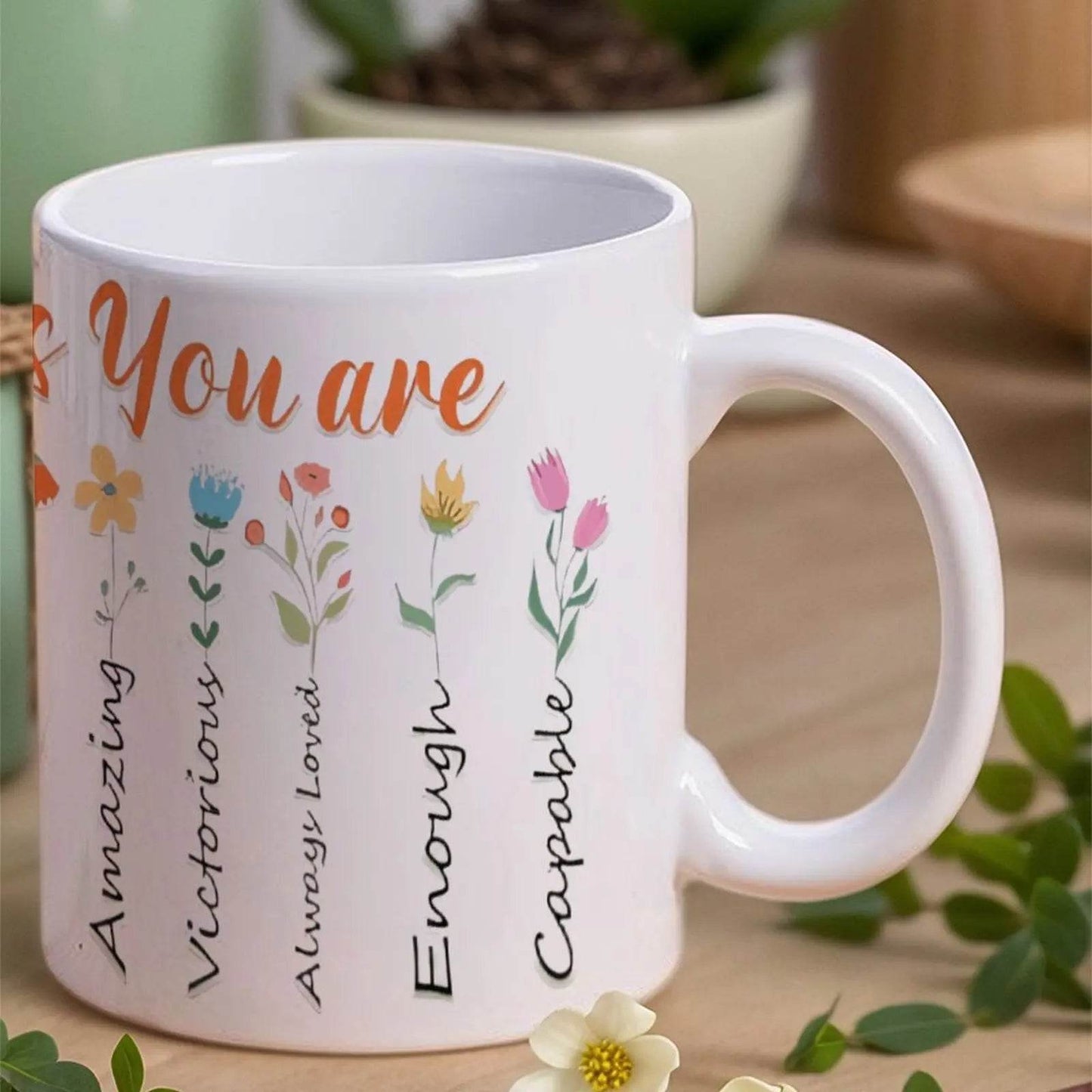 God Says You Are Ceramic Coffee Mug Bible Verse Drinkware, 330ml Cup - Loft&Timber