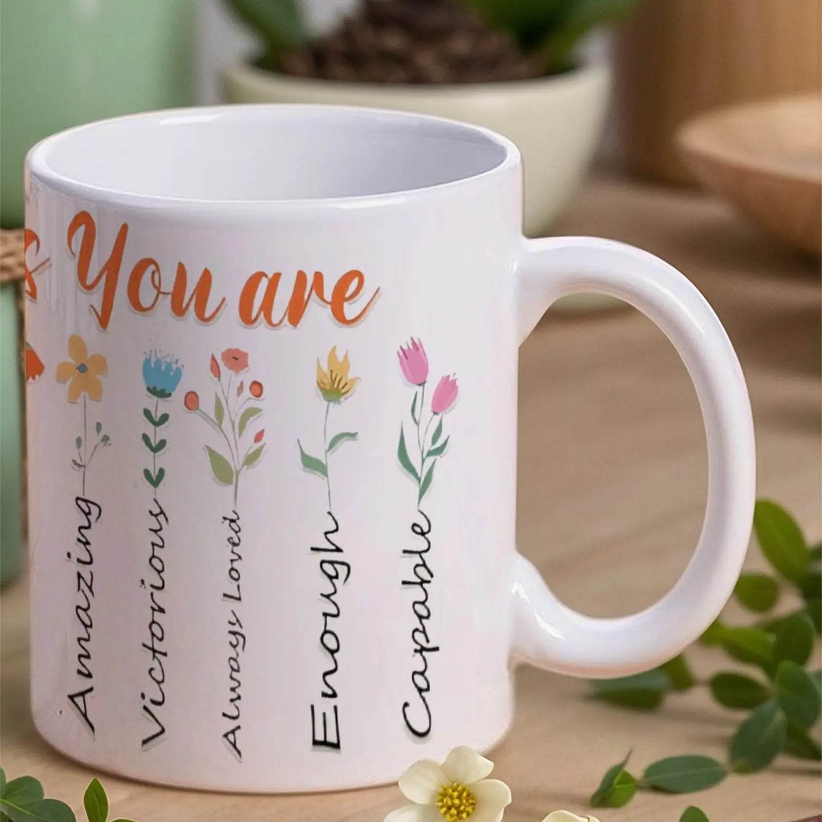 God Says You Are Ceramic Coffee Mug Bible Verse Drinkware, 330ml Cup - Loft&Timber