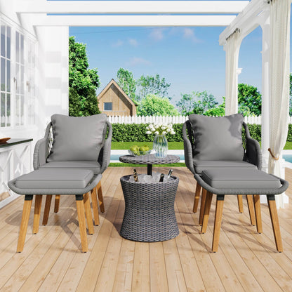 5 Pieces Outdoor Patio Furniture Set - Loft&Timber