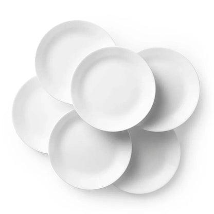 Set of 6 8.5 Inch Round Glass Salad Plates