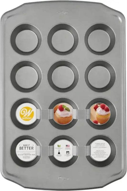 Bake It Better Non-Stick Muffin Pan, Steel, 12-Cup Cupcake Pan - Loft&Timber