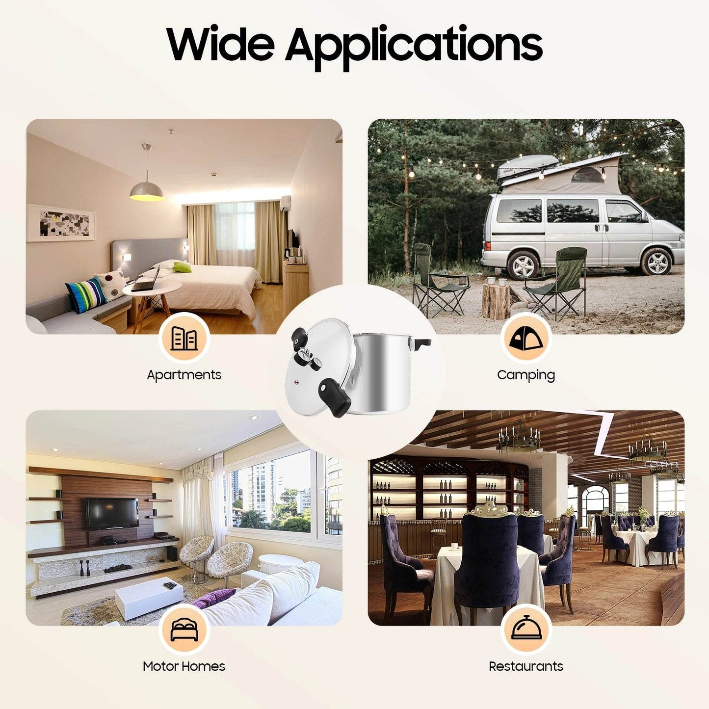 22L Aluminium Alloy Pressure Cooker 90Kpa - Loft&Timber