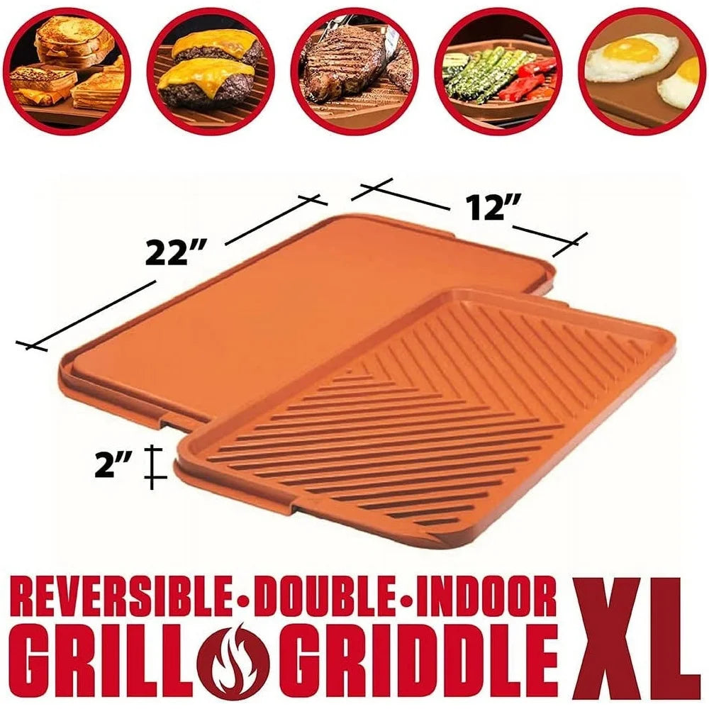 Extra Large 22" Reversible Nonstick Griddle Pan - Loft&Timber