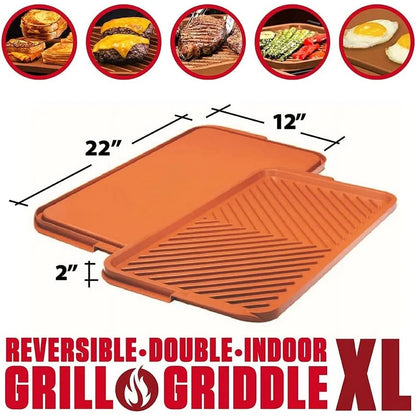 Extra Large 22" Reversible Nonstick Griddle Pan - Loft&Timber
