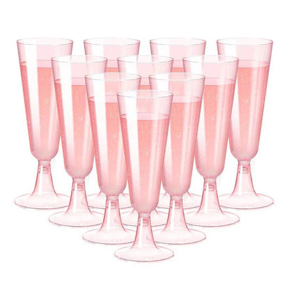5pcs 5OZ Champagne Cup Disposable Plastic Flutes - Loft&Timber