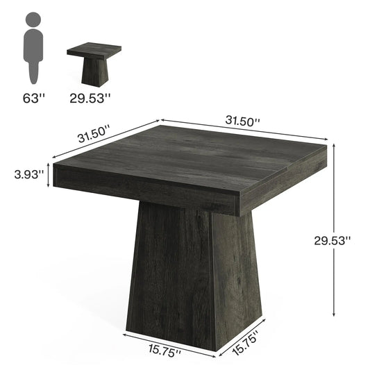 Tribesigns Square Dining Table for 4, 31.5" - Loft&Timber