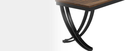 Rectangular Dining Table for 6-8, 78" Large Farmhouse Dinner Table - Loft&Timber