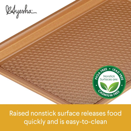 Ayesha 4-Piece Bakeware Toaster Oven Baking Set, Copper - Loft&Timber