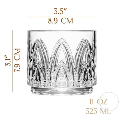 Vintage Art D Crystal Lowball Cocktail Glasses, Set Of 4 - Loft&Timber
