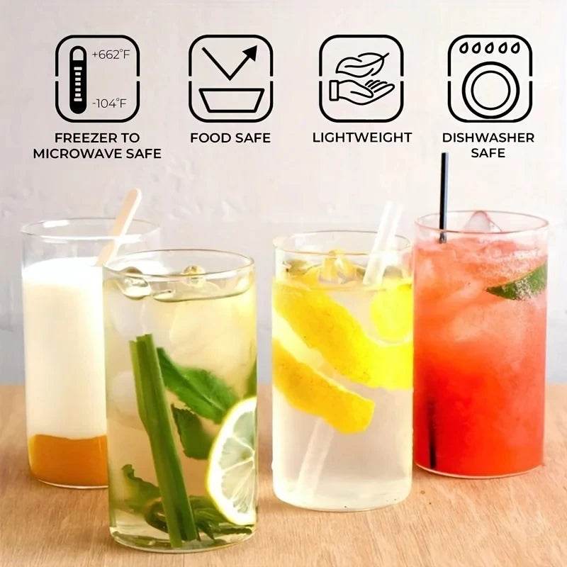 1PCS Creative Thin Highball Glasses Square Glass Transparent - Loft&Timber
