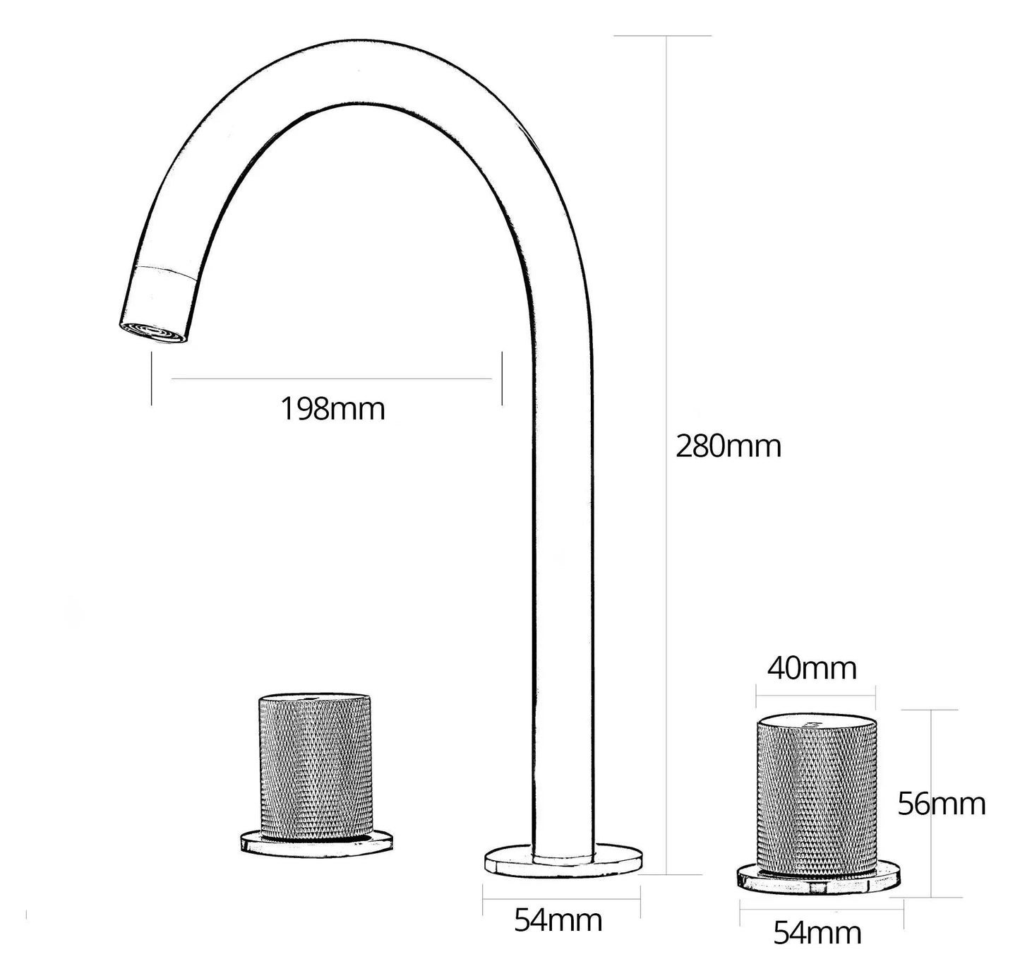 Brushed Gold Basin Faucet - Loft&Timber
