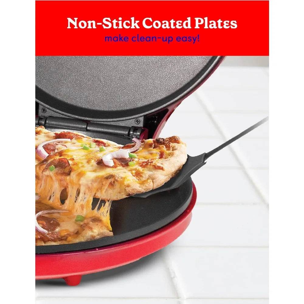 Red Countertop Pizza Maker, 1440-Watt
