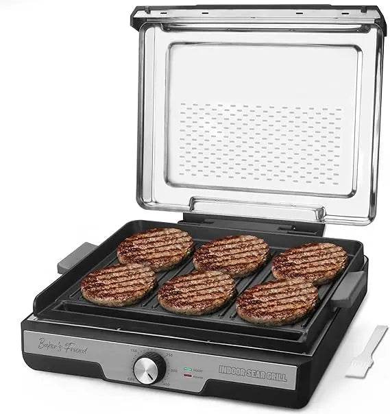 Baker's Friend Smokeless Indoor Grill with Removable Plates - Loft&Timber