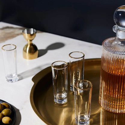 5 Piece Whiskey Decanter Set with 4 Glasses - Loft&Timber