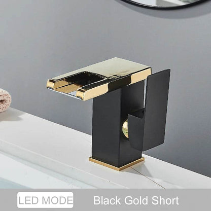 Luxury LED Color Changing Waterfall Basin Sink Faucet - Loft&Timber