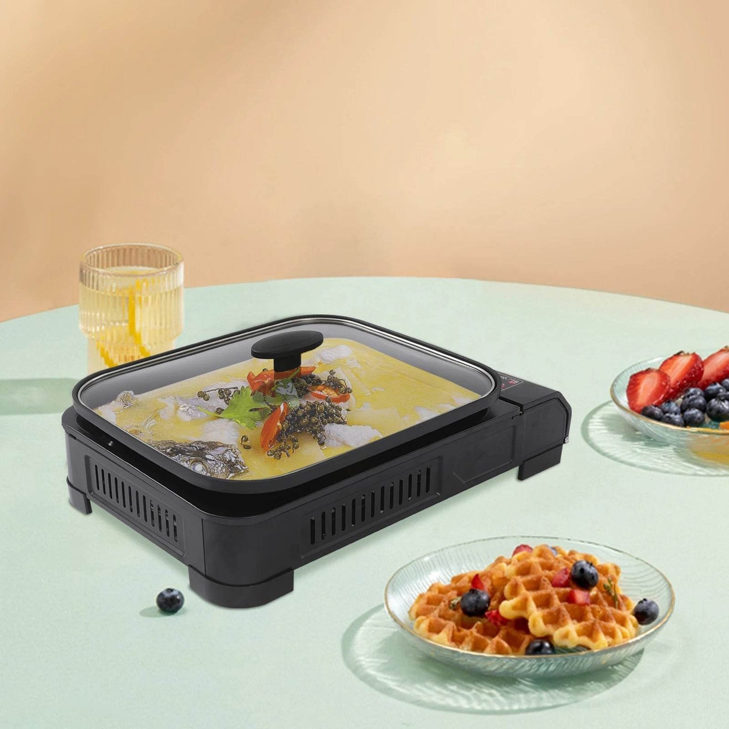 2.1KW Portable Stainless Steel Barbecue Stove for Outdoor Camping, Picnic, and Barbecue - Loft&Timber