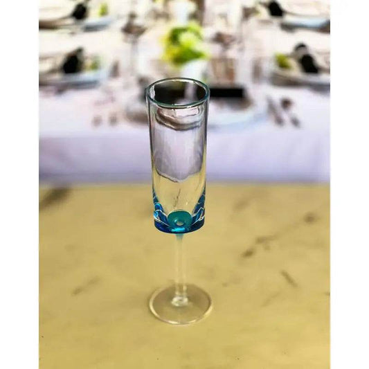 Oval Plastic Champagne Flute Set of 4 (4oz), Unbreakable Acrylic