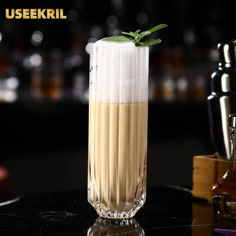Korean Style Stripe Bud Cocktail Glasses Cup - Loft&Timber