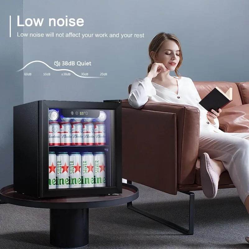 Mini Fridge Cooler - 12 Bottle 48 Can Beverage Refrigerator