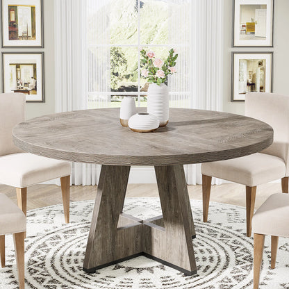 Tribesigns Round Dining Table for 4, 47" - Loft&Timber