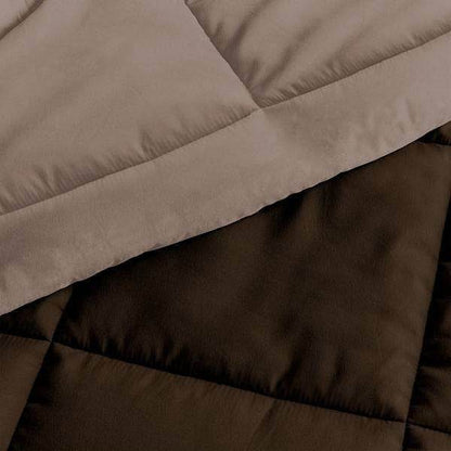 King/Cal King 3-Piece Microfiber Reversible Comforter Set in Taupe Brown - Loft&Timber