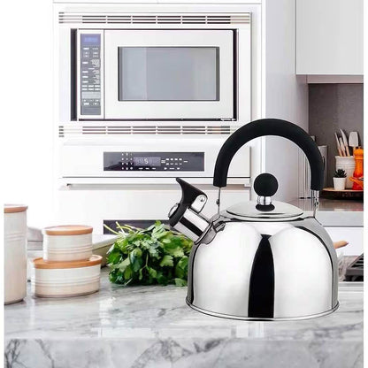 2.5 Quart Stainless Steel Whistling Teapot Kettle with Stay Cool Handle - Loft&Timber