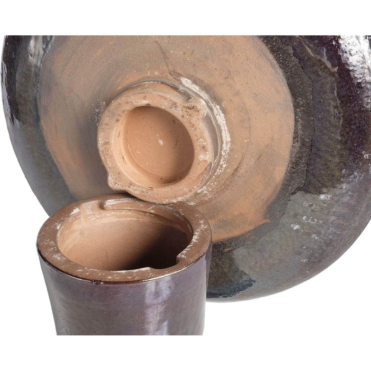 Outdoor Garden Multi-Shade Blue Ceramic Birdbath - Loft&Timber