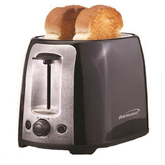 Brentwood 2 Slice Cool Touch Toaster ; Black and Stainless Steel - Loft&Timber