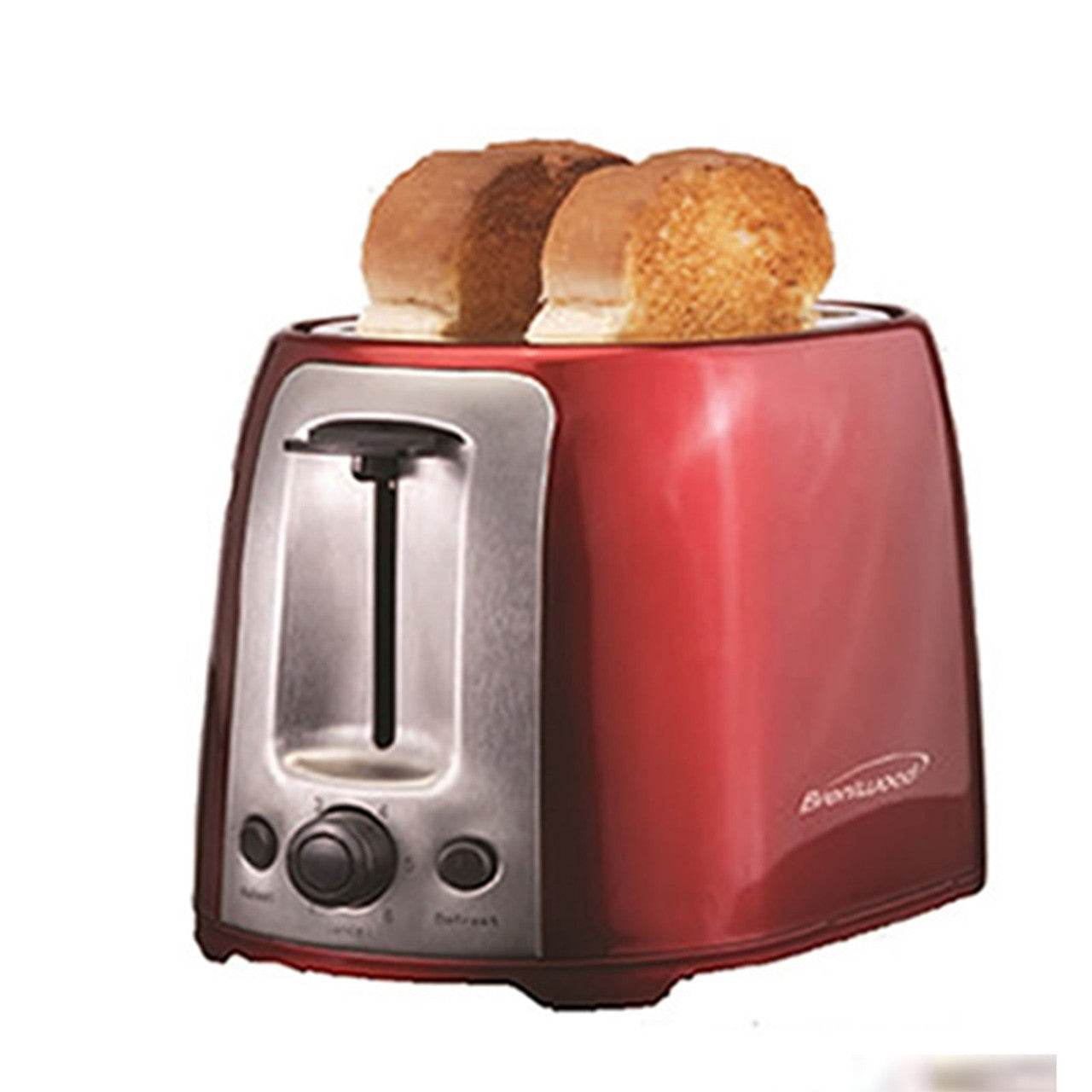 Brentwood 2 Slice Cool Touch Toaster in Red and Stainless Steel - Loft&Timber