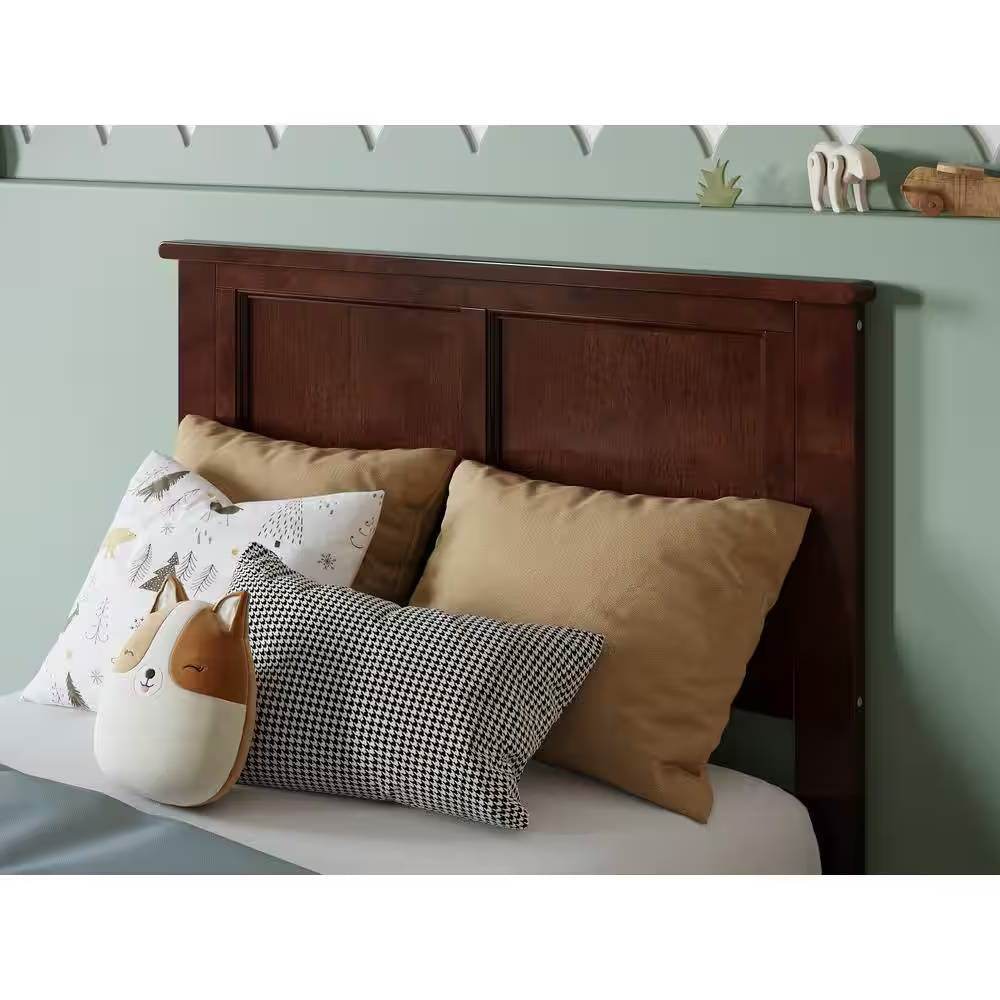 Twin size Traditional Style Headboard in Walnut Wood Finish - Loft&Timber