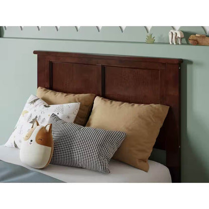 Twin size Traditional Style Headboard in Walnut Wood Finish - Loft&Timber