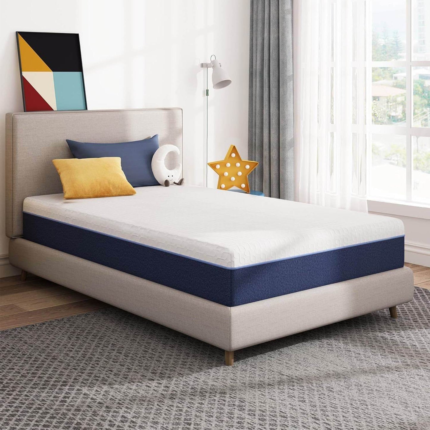 Twin Size 6-inch Gel Infused Medium Firm Memory Foam Mattress - Loft&Timber