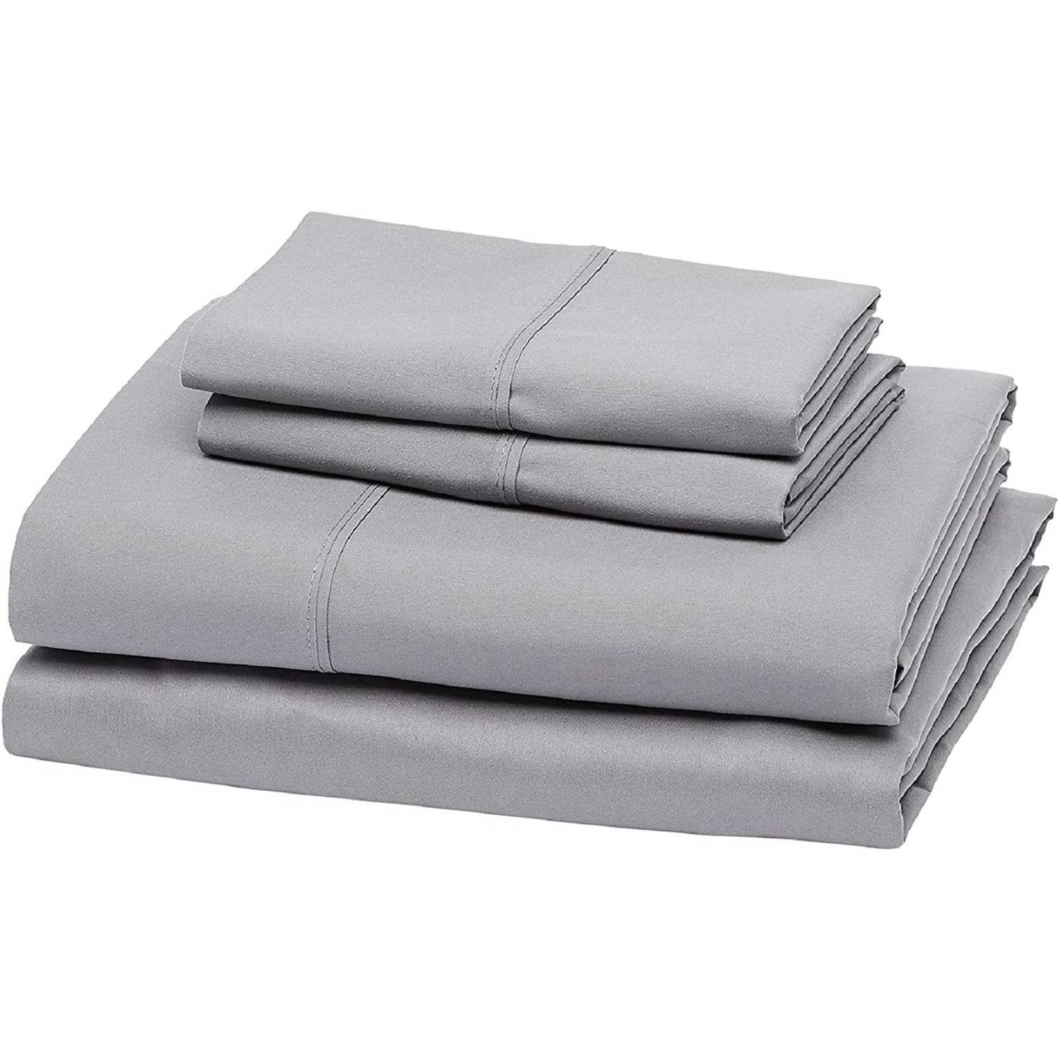 Twin size Silver Grey 100-Percent Egyptian Cotton 1000 Thread Count Sheet Set - Loft&Timber