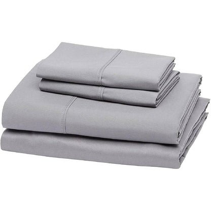 Twin size Silver Grey 100-Percent Egyptian Cotton 1000 Thread Count Sheet Set - Loft&Timber