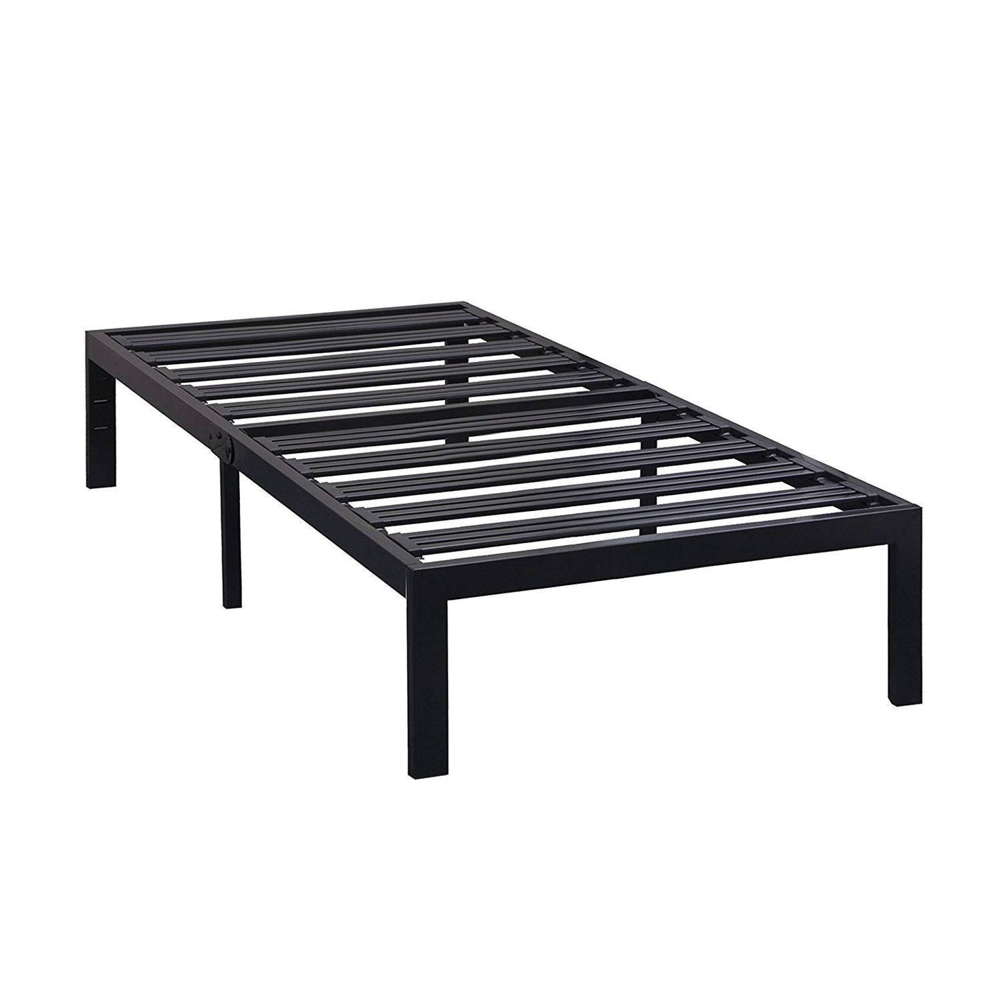 Twin XL Metal Platform Bed Frame with Heavy Duty Steel Slats - Loft&Timber