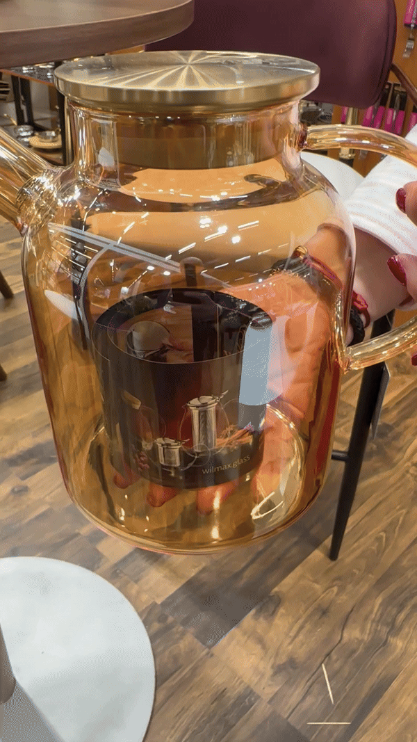 Amber Thermo Glass Teapot 54 Fl Oz | High temperature and shock resistant - Loft&Timber