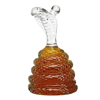 King Cobra Snake Whiskey Snake Whiskey & Wine Decanter King Cobra Snakes Liquor Decanters - Snake Bottle 500ml - The Wine Savant Snake glass decanter, Coiled Snake Holder Ornament Home Decoration - Hold Any Liquod - Loft&Timber