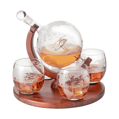 Helicopter Whiskey Decanter Gift Set - Loft&Timber